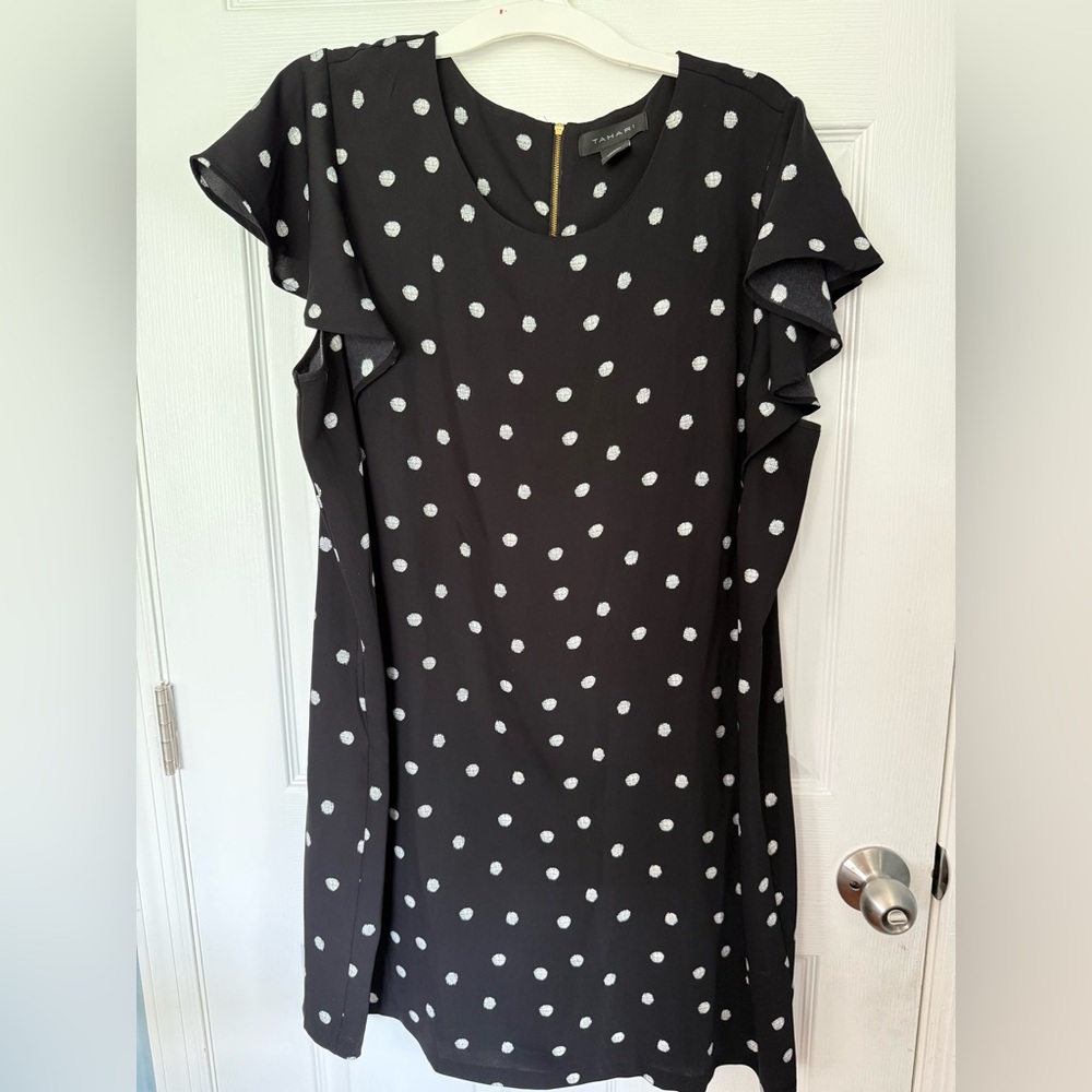 Tahari Black and White A-line Mini Dress